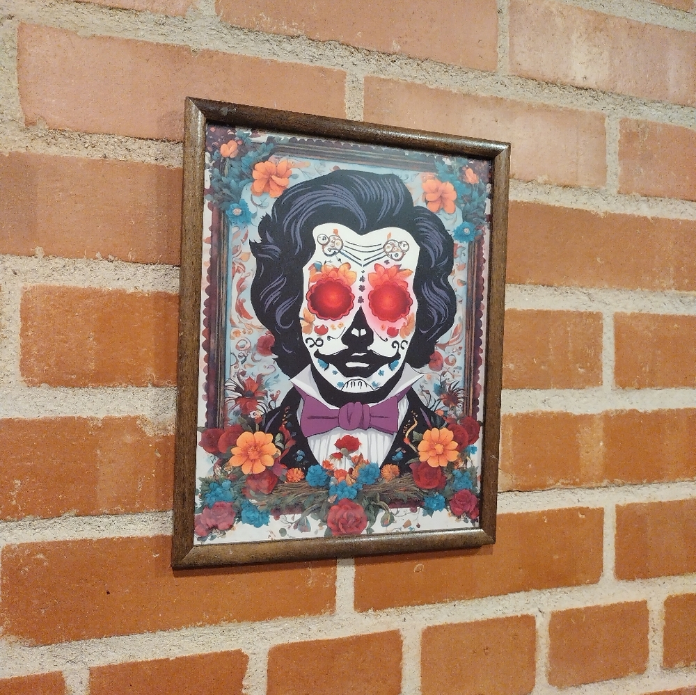 Day Of The Dead Beethoven Framed Art Print By Neon Nicho